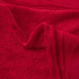 Koc narzuta z mifrofibry na fotel Solo 75x150 czerwona