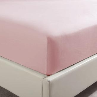 Prześcieradło satyna bawełniana z gumką 90x200 SIN pudrowe