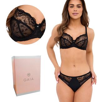 Biustonosz z haftem Soft Marianna 043 miękki czarny