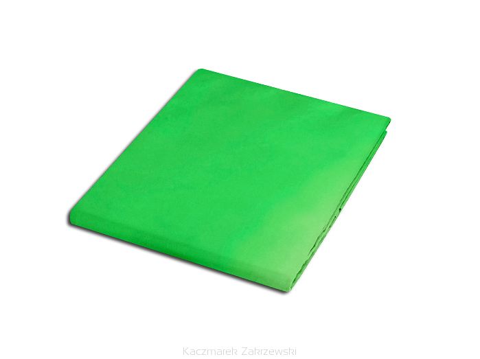 Prześcieradło satyna bawełniana bez gumki 200x220 zielone