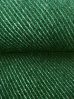 Koc wełniany z frędzlami MAGDA 160x200 diagonalny zielony