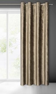 Zasłona gotowa na przelotkach MARSALA 140x250 Eurofirany brązowy/szampański