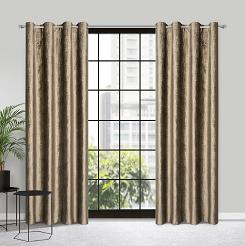 Zasłona gotowa na przelotkach MARSALA 140x250 Eurofirany brązowy/szampański