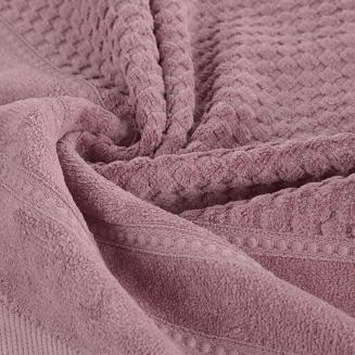 Ręcznik bawełniany ADORE 50x90 Eurofirany ciemnoróżowy o ryżowej strukturze