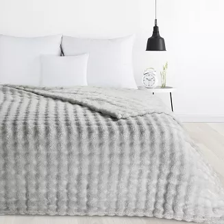 Koc narzuta NELA 170x210 Design91 srebrny