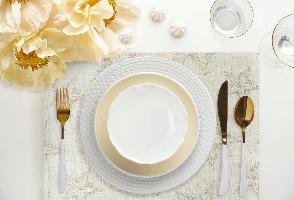 Obrus świąteczny WINTER 30x40 Eurofirany kremowy