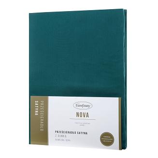 Prześcieradło satynowe z gumką NOVA3 140x200 Eurofirany turkusowy