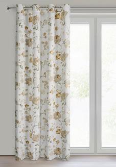 Zasłona gotowa na przelotkach NELIA 140x250 Eurofirany beżowy