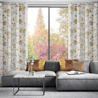 Zasłona gotowa na przelotkach NELIA 140x250 Eurofirany beżowy