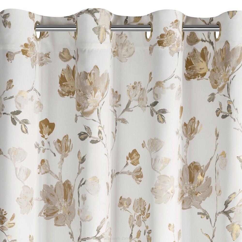 Zasłona gotowa na przelotkach NELIA 140x250 Eurofirany beżowy