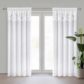 Firana gotowa na taśmie GISELA 140x270 Eurofirany biały