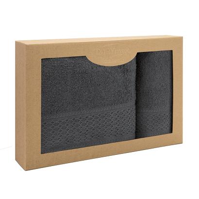 Komplet ręczników 2 częściowy Solano  Darymex ciemny popielaty