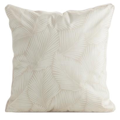 Poszewka dekoracyjna wodoodporna GARDEN 45x45 Eurofirany biała w subtelny wzór liści