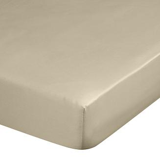 Prześcieradło satynowe z gumką NOVA3 100x200 Eurofirany beżowy