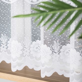 Firanka żakardowa gotowa na żabki OKSANA 300x160 biała