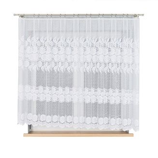 Firanka żakardowa gotowa na żabki OKSANA 300x160 biała