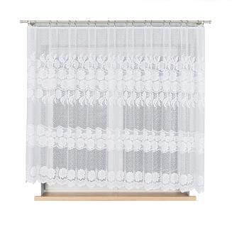 Firanka żakardowa gotowa na żabki OKSANA 300x160 biała