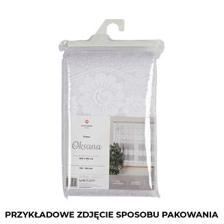 Firanka żakardowa gotowa na żabki OKSANA 300x160 biała