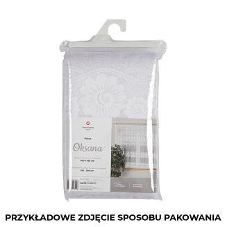 Firanka żakardowa gotowa na żabki OKSANA 300x160 biała