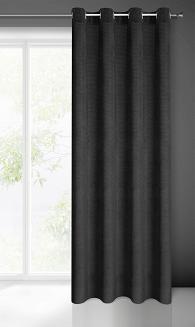 Zasłona gotowa na przelotkach ELIZA 140x250 Eurofirany czarny