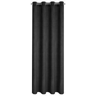Zasłona gotowa na przelotkach ELIZA 140x250 Eurofirany czarny