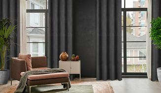 Zasłona gotowa na przelotkach ELIZA 140x250 Eurofirany czarny