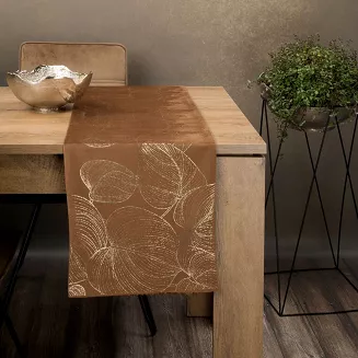 Obrus dekoracyjny BLINK 35x220 Eurofirany brązowy