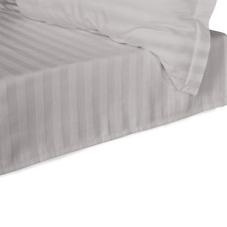 Prześcieradło satyna bambusowo-bawełniana STRIPE GREY 160x240 Darymex jednokolorowe szare