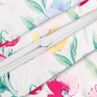 Pościel bawełniana COTTONLOVE 140x200 biała kolorowe polne kwiaty