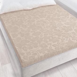 Prześcieradło frotte bez gumki Tulipan 150x205 ZWOLTEX sepia GRUBE