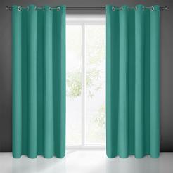 Zasłona gotowa na przelotkach LOGAN 140x250 Eurofirany turkusowy