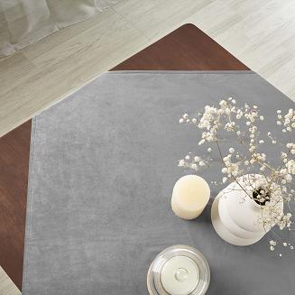 Obrus dekoracyjny SOFT 85x85 welurowy popielaty