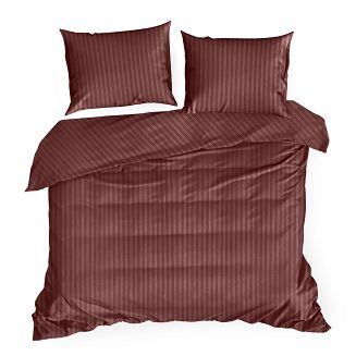Pościel satynowa VERA 160x200 Eurofirany burgundowy
