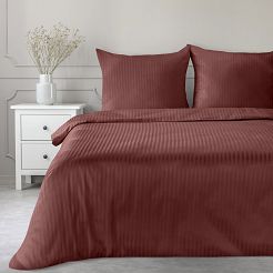 Pościel satynowa VERA 160x200 Eurofirany burgundowy