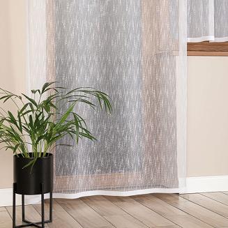 Firanka żakardowa gotowa na szelkach EVA 140x240 biała