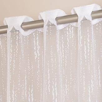 Firanka żakardowa gotowa na szelkach EVA 140x240 biała