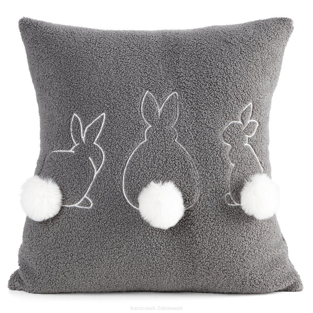 Poszewka dekoracyjna WIOSNA 45x45 Eurofirany stalowy