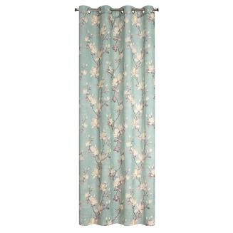 Zasłona gotowa na przelotkach LUNA 140x250 Eurofirany miętowy/różowy