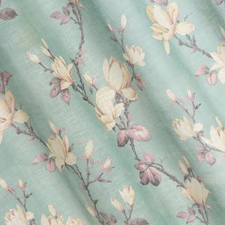 Zasłona gotowa na przelotkach LUNA 140x250 Eurofirany miętowy/różowy