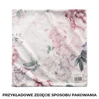 Poszewka dekoracyjna POLINA 40x40 welwetowa biała kolibry kwiaty