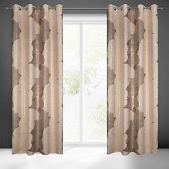 Zasłona gotowa na przelotkach FREZJA 140x250 Eurofirany beżowy