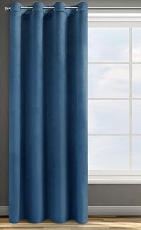 Zasłona gotowa na przelotkach ROSA 140x250 Design91 granatowy