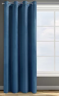 Zasłona gotowa na przelotkach ROSA 140x250 Design91 granatowy