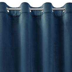 Zasłona gotowa na przelotkach ROSA 140x250 Design91 granatowy