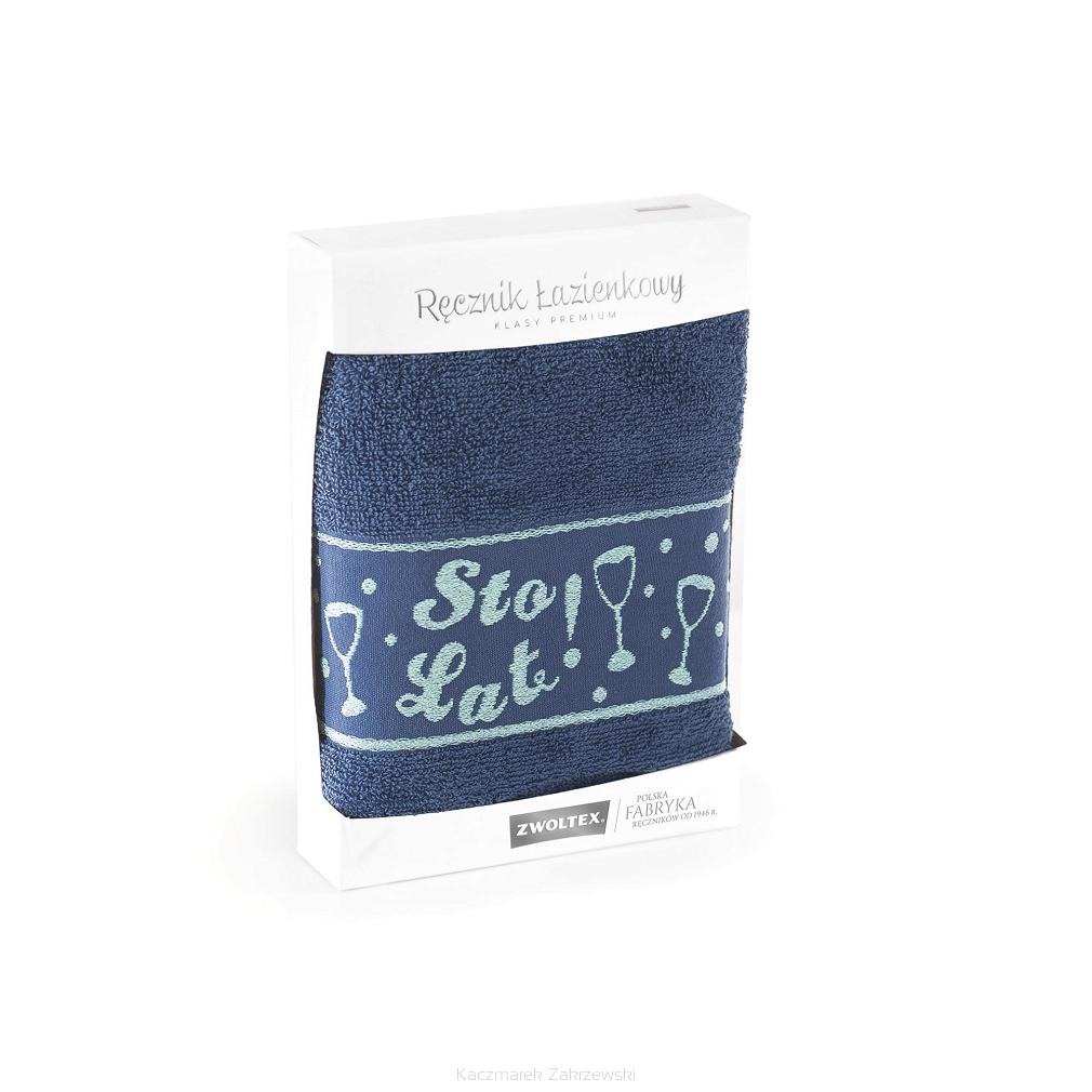 Ręcznik bawełniany 50x90 Zwoltex Sto Lat indygo