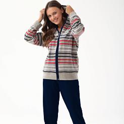 Dres damski welurowy LUNA kod 341 szary granatowy