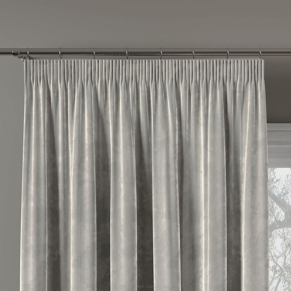 Zasłona gotowa na taśmie VELVI 140x260 pastelowy szary