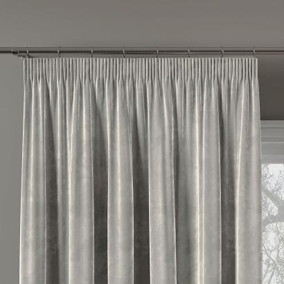 Zasłona gotowa na taśmie VELVI 140x260 pastelowy szary