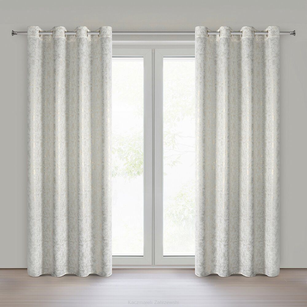 Zasłona gotowa na przelotkach RONYA 140x250 Eurofirany kremowy