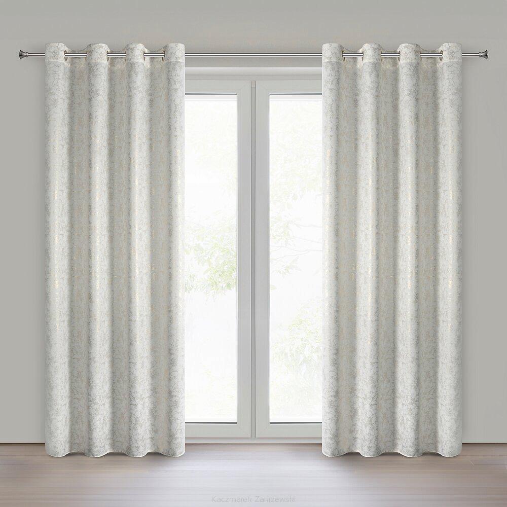 Zasłona gotowa na przelotkach RONYA 140x250 Eurofirany kremowy